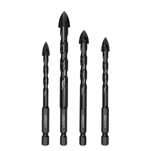 蓝胜四刃霸王钻瓷砖打孔钻头专用混凝土高硬度干打霸王电钻冲击钻