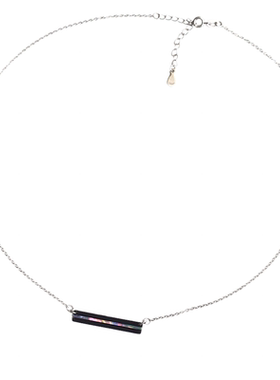 一生一世檀木镶天然海贝纯银链