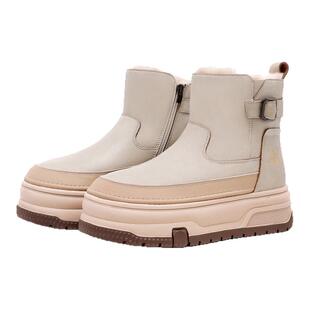 St&Sat/星期六冬季保暖绒里雪地靴厚底增高户外短靴女SSC4118CXM