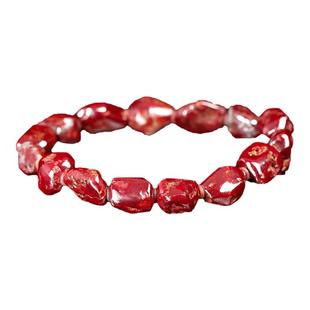 铜仁朱砂无根砂手链精品原石透光随形朱砂手串收藏男女本命年饰品