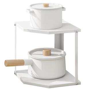 转角置物架厨房台面三角调料品架家用下水槽柜子内二层锅具收纳架