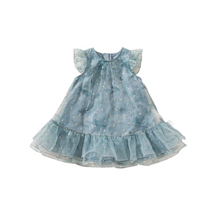 INSbobo女童连衣裙夏薄款周岁女宝礼服儿童公主裙宝宝网纱裙夏日