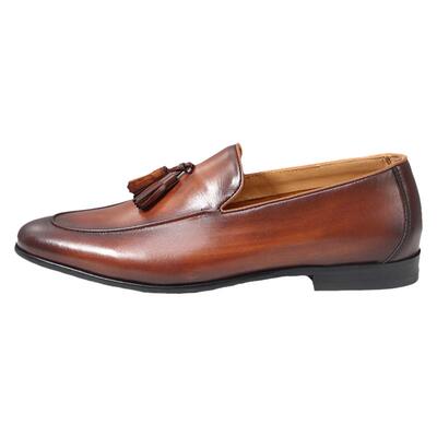 乐福鞋欧美流苏套脚休闲轻质皮鞋