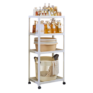 卫生间脸盆架子浴室厕所洗手间家用收纳水桶置物架塑料多层落地式