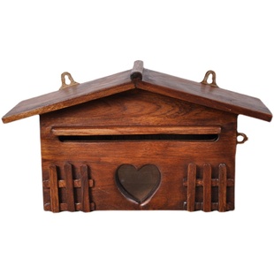 实木挂墙信报箱室外家用田园创送奶箱意建捐款箱收纳盒别墅信箱