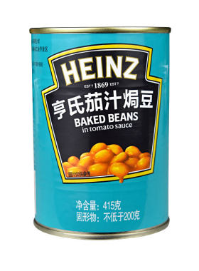 亨氏茄汁焗豆415g白芸豆罐头即食早餐西餐配料番茄汁黄豆罐头商用