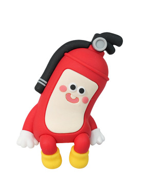 创意趴趴卡通消火灭火器电脑摆件