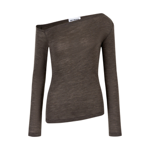 MHV ARCHIVE 25新款 100%精纺羊毛 女士斜肩长袖打底