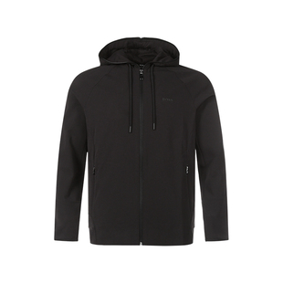 【自营】Hugo Boss 男士涤纶(再生)连帽运动衫上衣外套 50447863