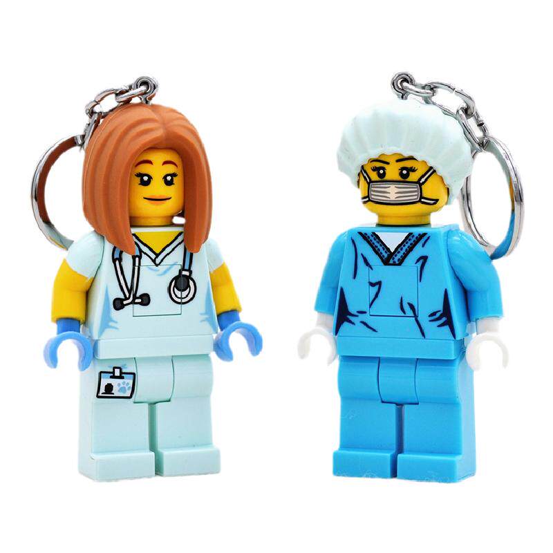 正品LEGO乐高医生发光钥匙扣圈