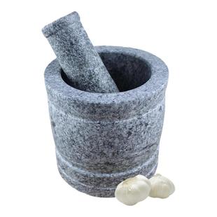 大号捣蒜器石臼捣药罐石头对窝子蒜臼子家用砸蒜缸胡椒研磨器包邮