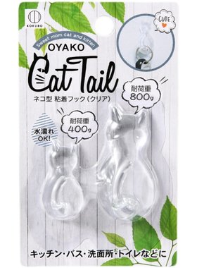 日本进口kokubo无痕可爱猫咪粘钩