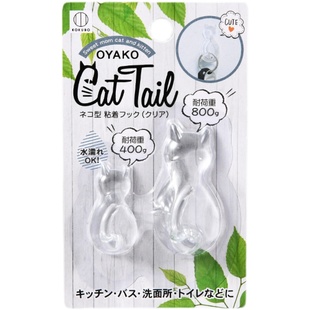 日本进口KOKUBO无痕免钉粘钩厨房可爱猫咪免打孔浴室墙壁防水挂钩