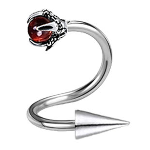 外螺纹s型龙爪耳骨钉高位耳垂钉s环耳垂圈边缘耳骨环医用钛钢饰品