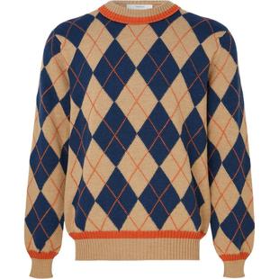 【折扣】Pringle of Scotland 男秋冬菱形格子花纹绵羊毛毛衣