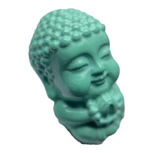 天然高瓷丫角山果冻料绿松石宝宝佛背云吊坠文玩手串项链diy配件