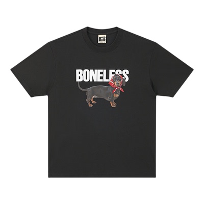 BONELESS腊肠狗印花宽松T恤