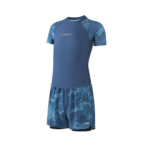 361儿童泳衣男童胖童青少年初中生中大童分体男孩游泳衣泳裤套装