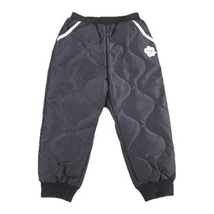 Abckids儿童羽绒裤2025冬季新款女童加厚保暖裤宝宝防风棉裤