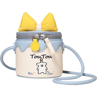 TOUTOU线条小狗可爱小包包单肩斜挎包送十岁女孩女童儿童生日礼物