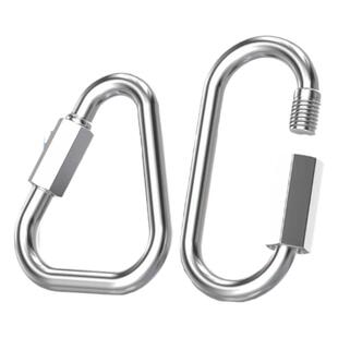 快速接环不锈钢304 连接环跑道扣登山保险扣链条扣环带锁挂扣
