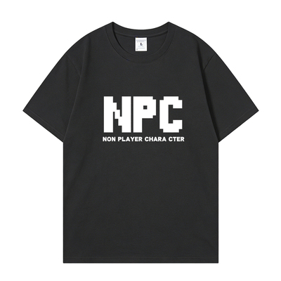 NPC非玩家趣味搞笑字母短袖T恤