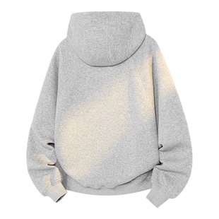 查尔斯桃心美式宽松开衫连帽卫衣男女春秋季休闲情侣新款上衣外套