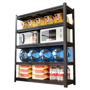 特厚特粗厨房置物架超强承重家用货架多层可调节落地阳台储物架子