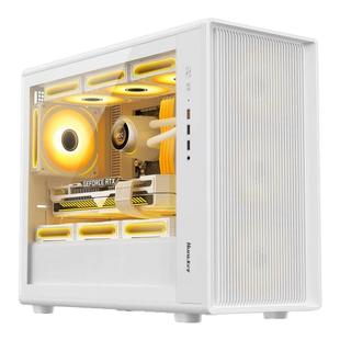 航嘉机箱G63战戟电脑台式主机箱MATX支持长显卡顶置360水冷背线