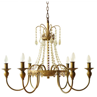 【梦回唐顿】复古金色吊灯 北欧乡村 vintage 美式 怀旧 中古风