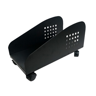 钢制自锁滑轮电脑主机架简约可移动托盘台式主机支架机箱底座托架