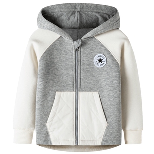 converse匡威儿童童装棉服2025秋冬新款男女童短款保暖连帽外套潮