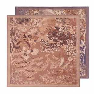 万事利新款100%桑蚕丝真丝丝巾重磅牡丹提花披肩礼物大方巾林南辞