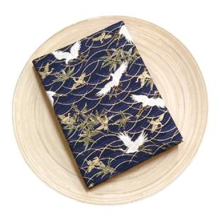 真我 鹤岁。古风手工布艺书衣hobo手帐本a5a6 可调节 仙鹤书衣