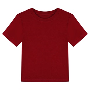 MULVAN 韩漫身材 简约圆领修身短袖t恤女夏短款显瘦正肩粉色上衣