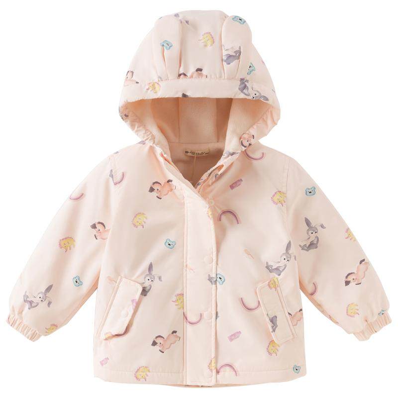 戴维贝拉女童冲锋衣儿童防水外套