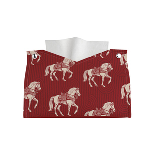 马新中式纸巾盒家用客厅餐桌床头柜可爱创意抽纸盒皮质轻奢高级