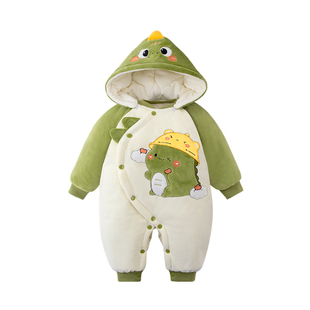 BDL/比多乐婴儿连体服保暖棉服婴儿宝宝加厚冬装防风外出服棉衣