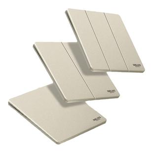 德力西超薄开关插座磨砂面板86型哑光五孔暗装16a空调290砂砾白