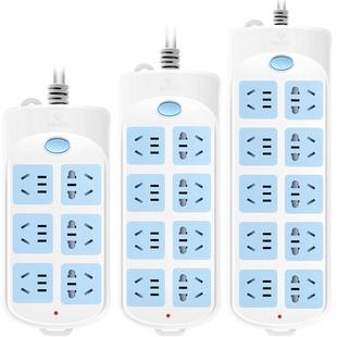 公牛插排插座面板多孔空位多功能家用带线长线5米10红牛正品插板