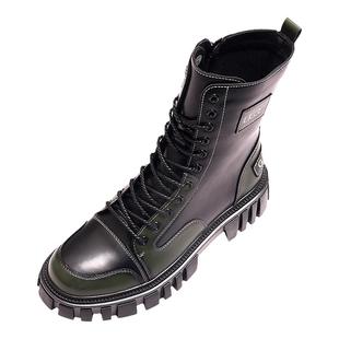 高帮马丁靴男款秋冬季加绒保暖棉鞋厚底靴子长筒皮靴英伦风工装靴