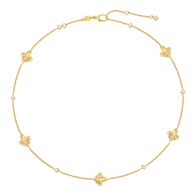 GXIAOXIAO复古高级感鸢尾花项链