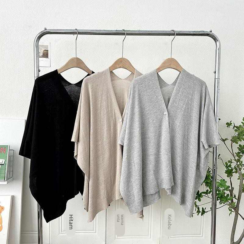 防晒披肩女外搭配裙子旗袍夏季空调房办公室薄款开衫带扣斗篷坎肩