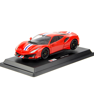 比美高合金车模法拉利488正版