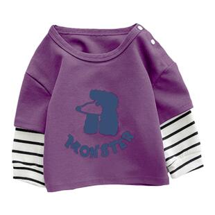 男宝春装长袖t恤套装小月龄宝宝百天初春衣服两件套婴童韩系上衣