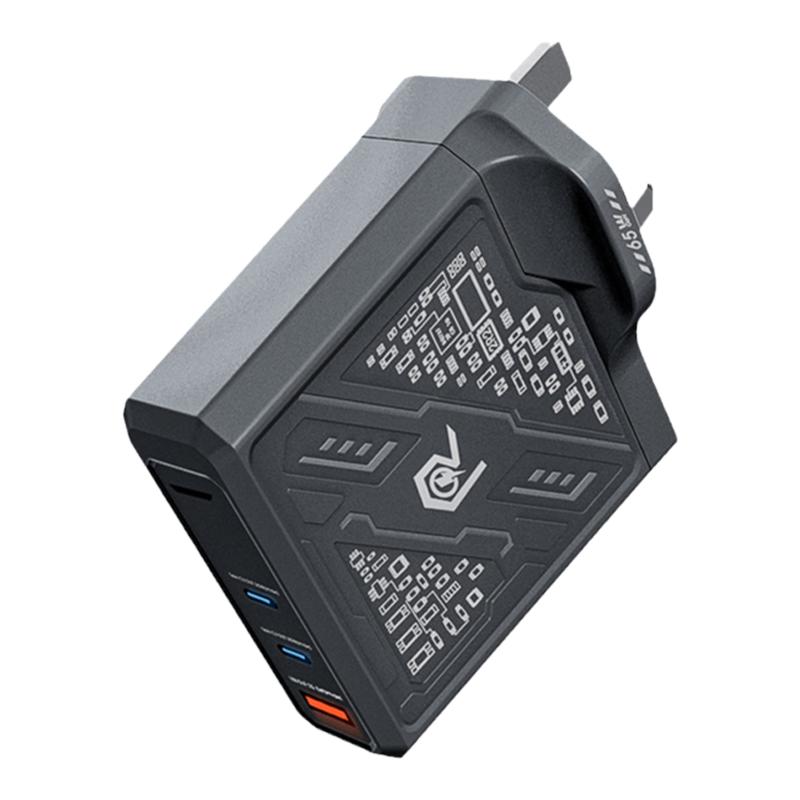 Remax睿量港澳版120W氮化镓充电器快充适用iPhone17Promax手机火牛100W大功率笔记本电脑Type-C快叉头USB多口