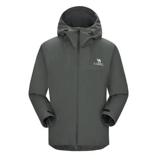 骆驼户外滑雪服硬壳单冲男女同款暴雨级防风防水旅游爬山保暖外套