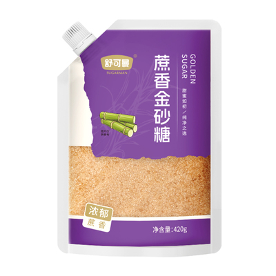 舒可曼蔗香金砂糖420g金砂糖咖啡奶茶烘焙专用原料家用餐饮调味料