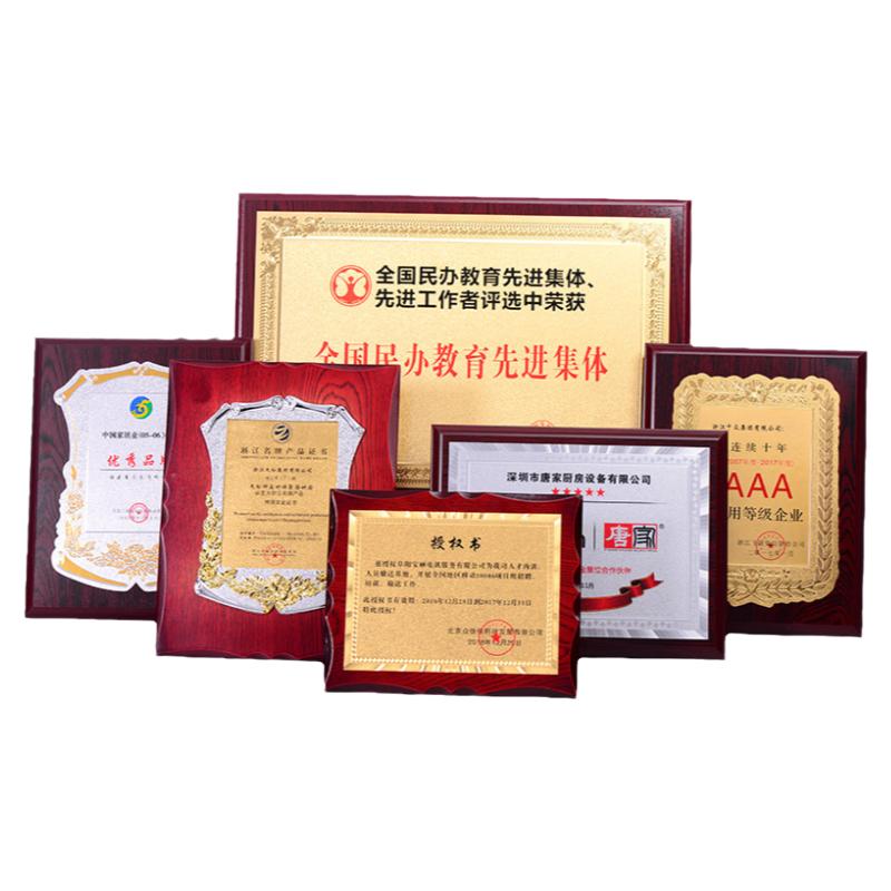 奖牌定制定做授权牌木质牌匾金箔奖牌荣誉牌证书颁奖木托铜牌制作