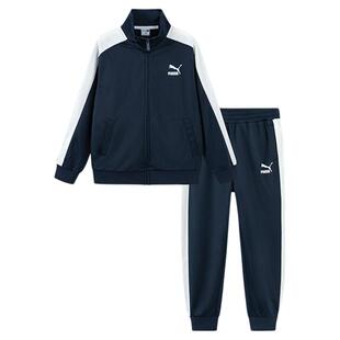 PUMA彪马儿童运动套装新款秋季男女中大童长袖立领外套卫衣裤两件